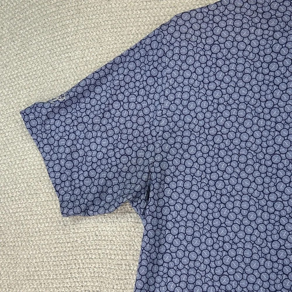 Peter Millar Polo Shirt Mens XL Blue Runner Performance Jersey Summer Comfort - Picture 9 of 16